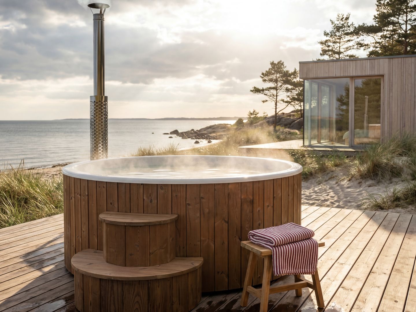 Kattegat Vildmarksbad - hvid - Billede 2