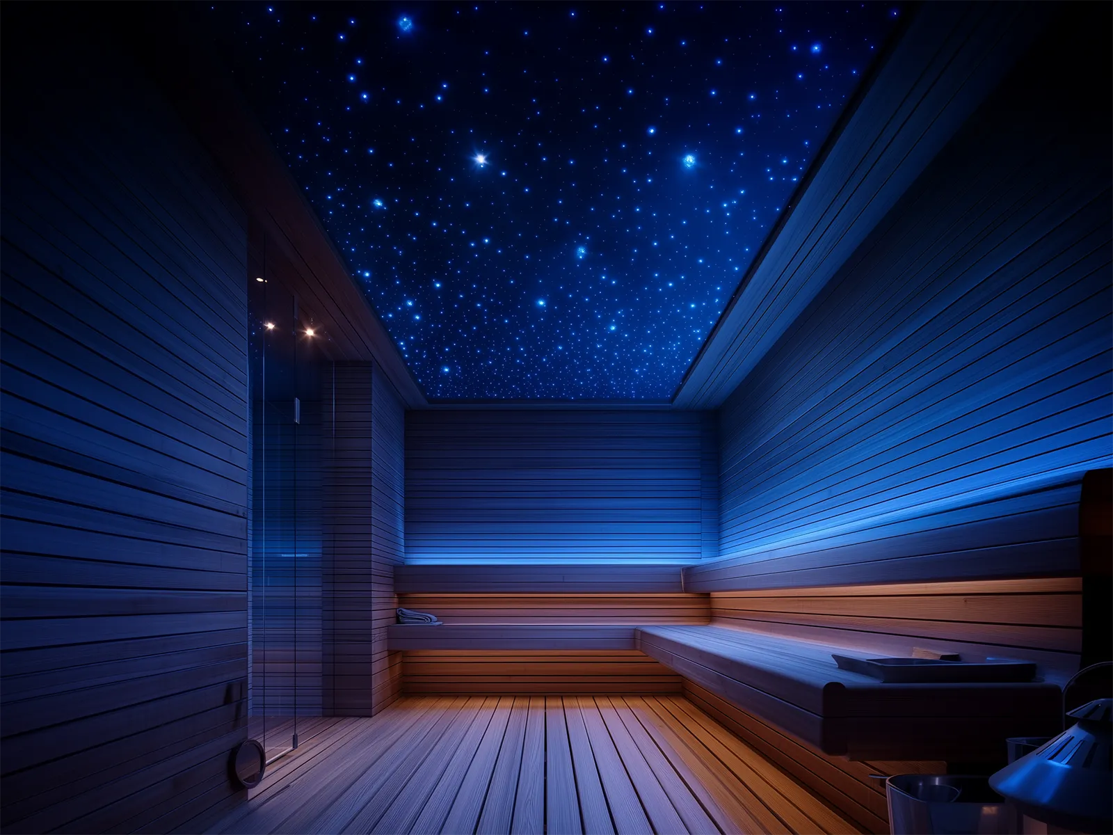 LED stjernehimmel til sauna 200x170