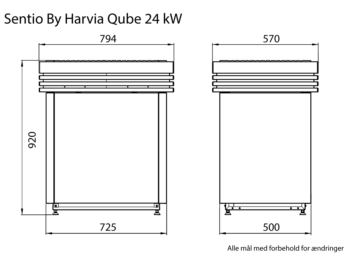 Sentio by Harvia Qube 24 kW saunaovn - Billede 3