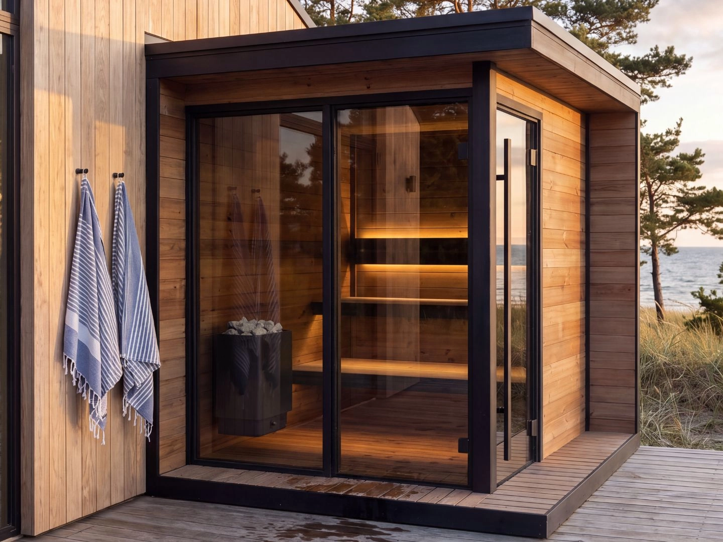 Åland udendørs sauna – stor